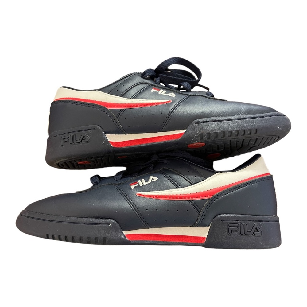 EUC! FILA Original Fitness Leather Sneaker Shoes - Blue/Red/White - Men's Size 7